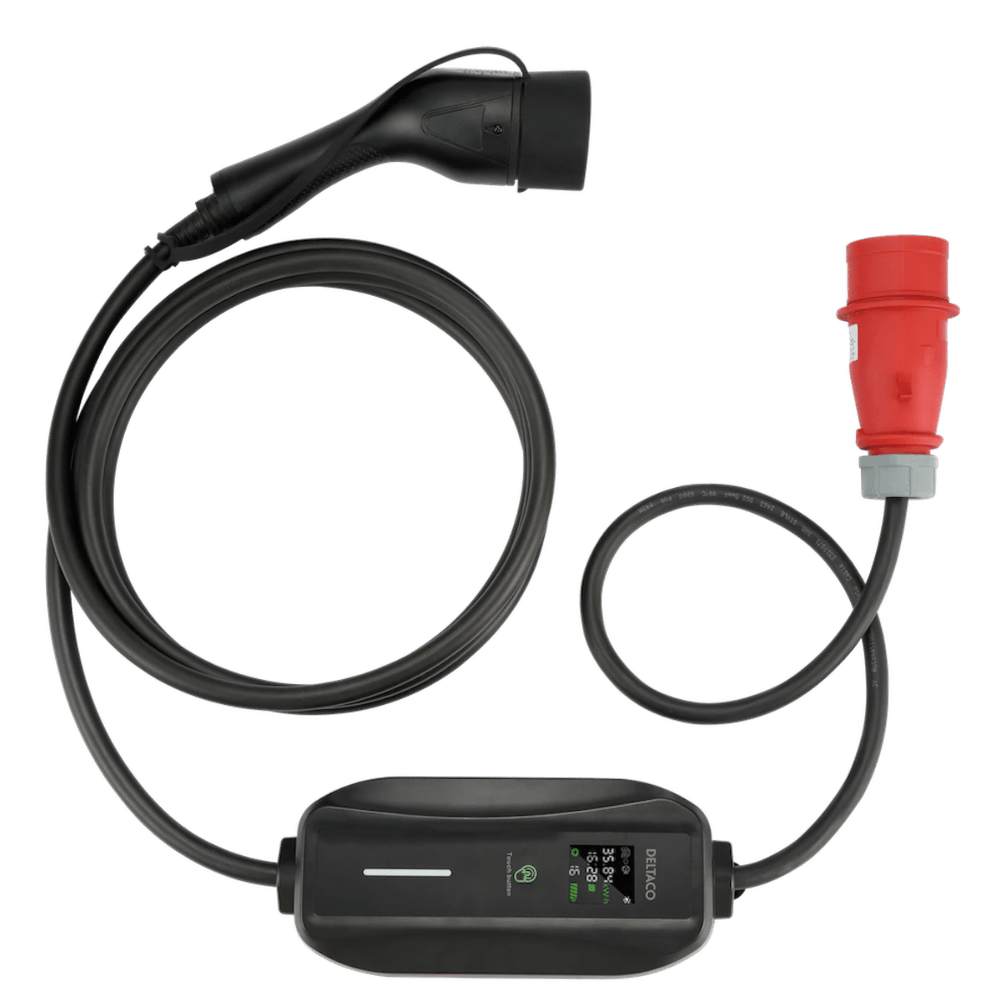 Deltaco reseladdare - Mode 2, 3 - fas CEE 16A - Typ2 - eviQ