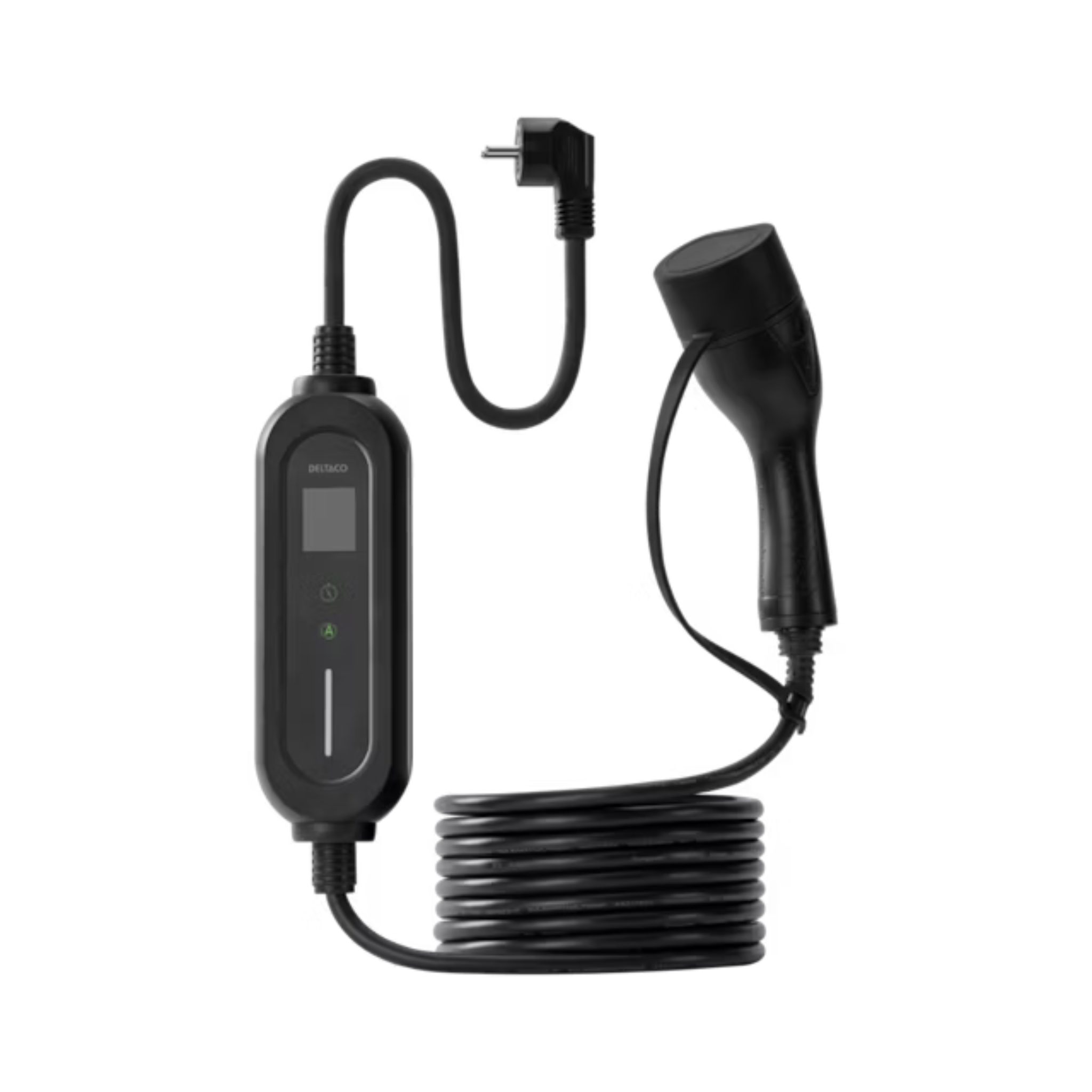 Deltaco Portabel Reseladdare Mode 2 Schuko–Typ 2, 6–16A med temperatursensor
